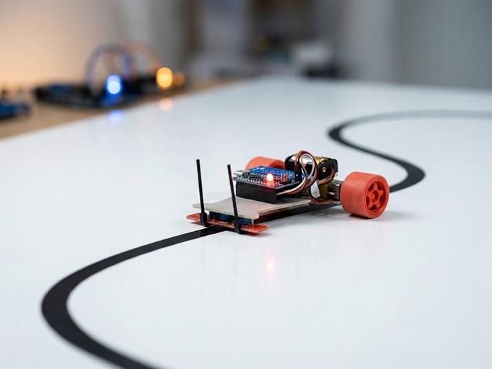 Robot seguidor de línea sobre pista